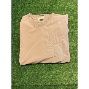 Duluth Trading Co jacket mens 2XL tan pullover lightweight pocket work wear 18